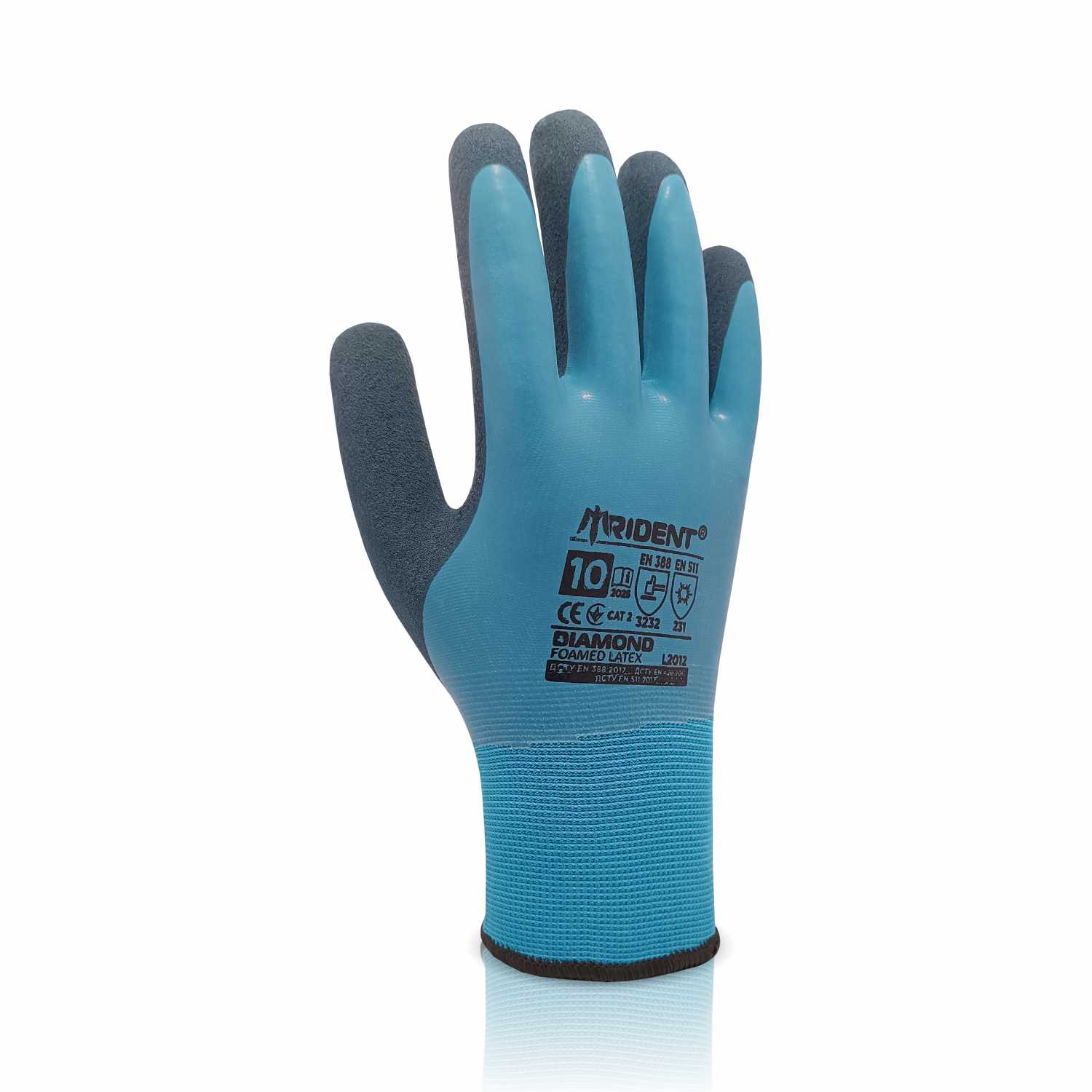 Рукавички утеплені з подвійним покриттям з латексу TRIDENT DIAMOND арт L2012